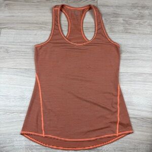 Athleta Shadow Stripe Chi Tank Melon Shock Yoga Racerback Running Women’s Sz XS